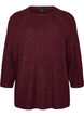 Ribbed jumper with 3/4 sleeves, Red, Packshot image number 0