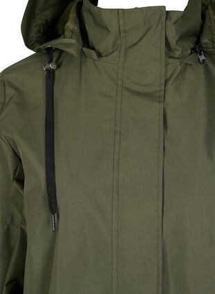 Waterproof parka with detachable hood, Forest Night, Packshot image number 2