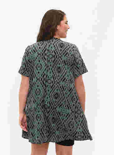 FLASH - Tunic with v neck and print, Balsam Graphic, Model image number 1