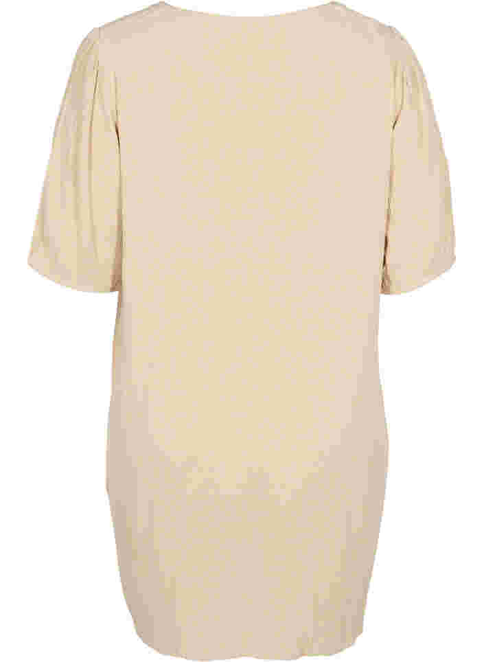 Viscose tunic with V-neck and buttons, Humus, Packshot image number 1