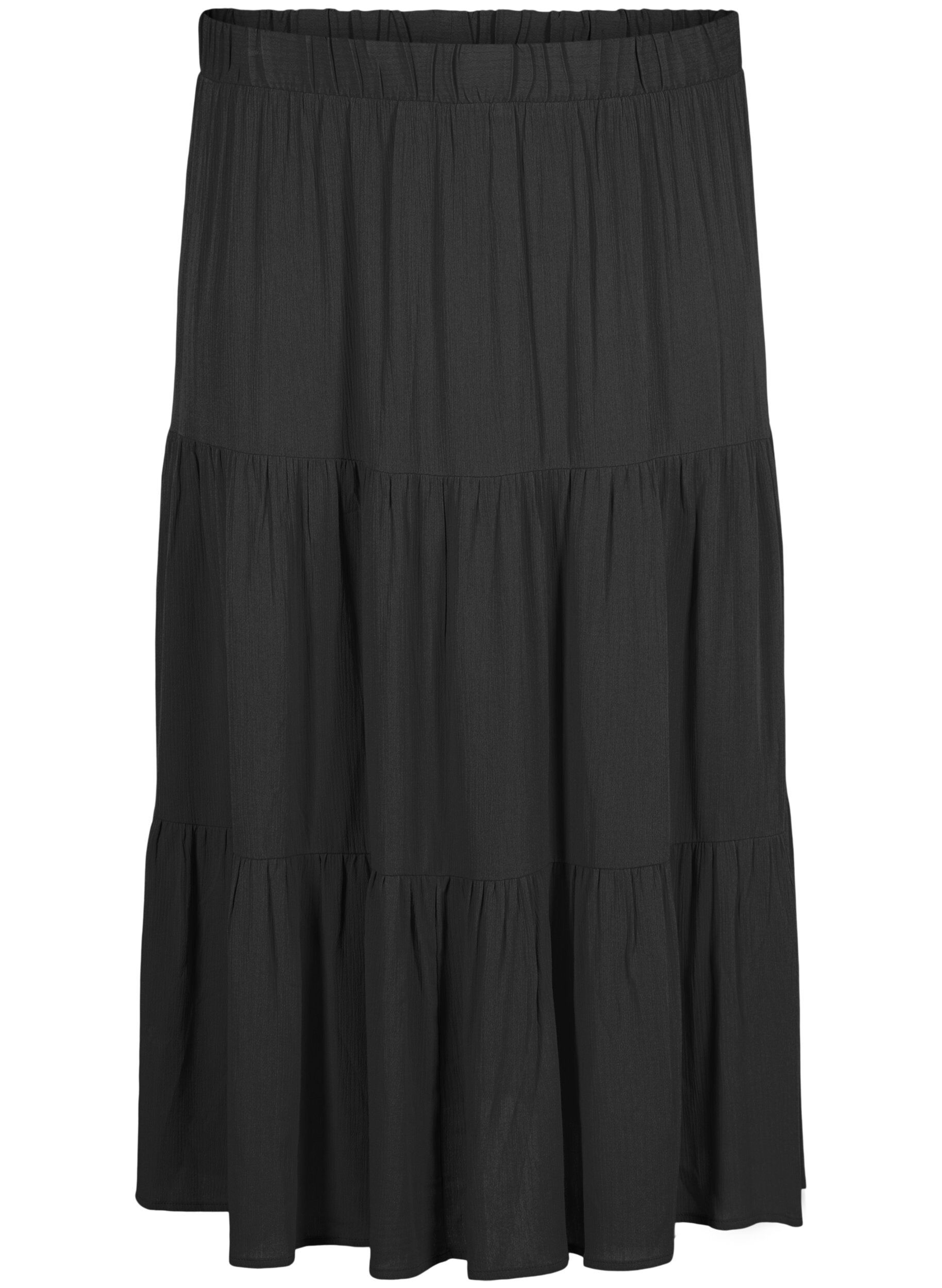 Long skirt with elasticated waist