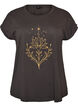 T-shirt with decorative front print, Dark Grey, Packshot image number 0