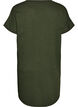Short textured jersey dress with a round neck, Green, Packshot image number 1