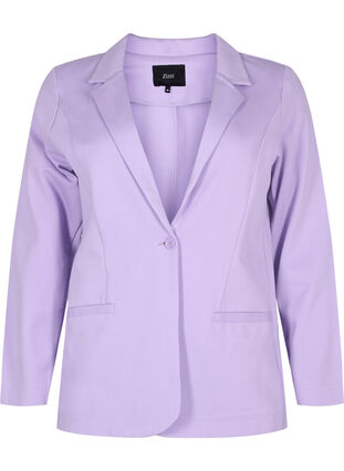 Simple blazer with button, Purple Rose, Packshot image number 0