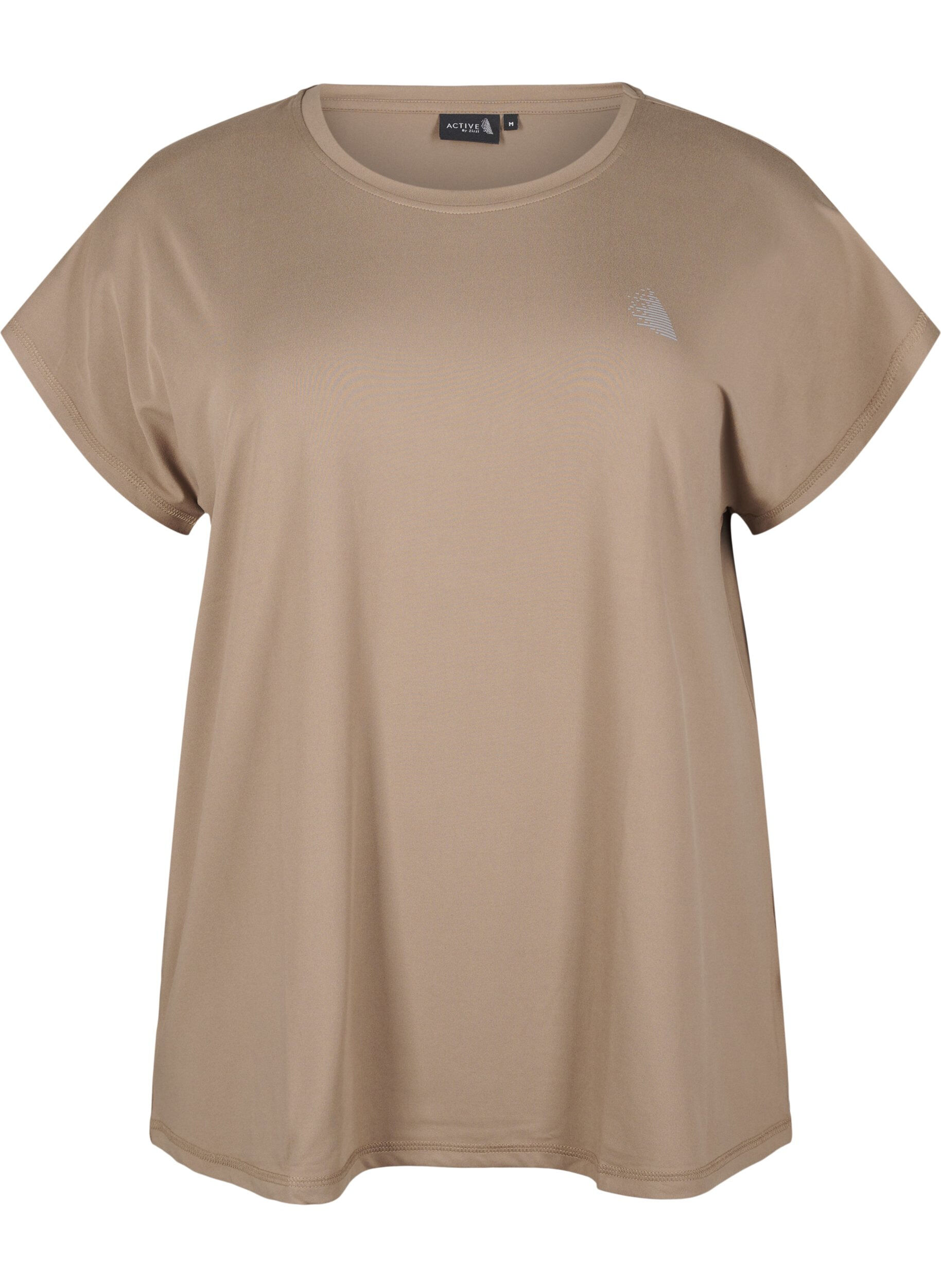 Zizzifashion Solid-coloured workout T-shirt, Beige, Packshot image number 0