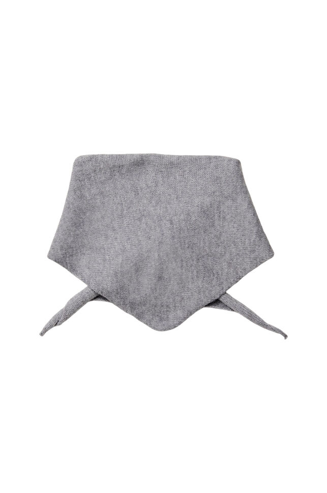 Knitted triangle scarf, Grey, Packshot