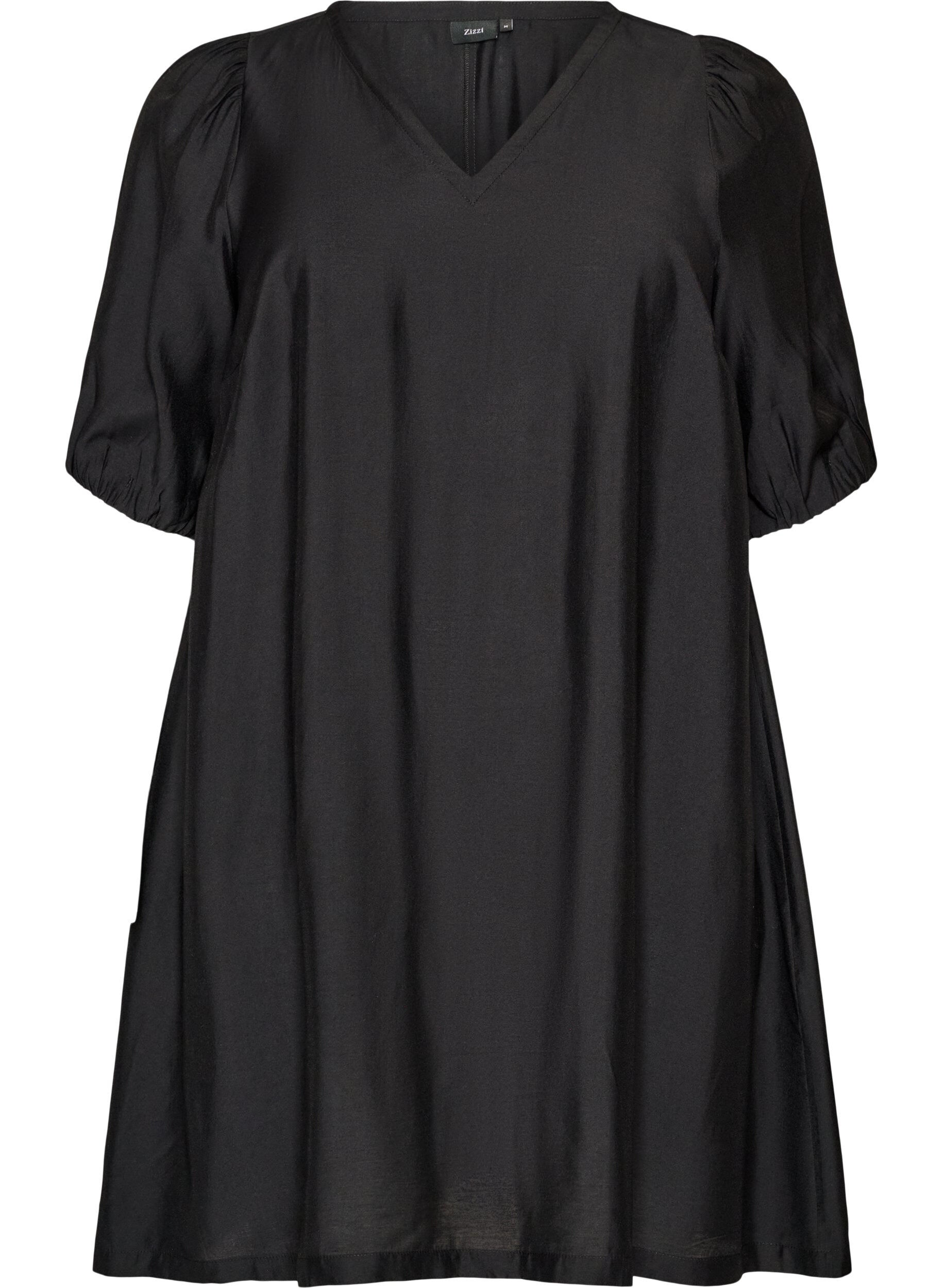 Short A-line dress with V-neck