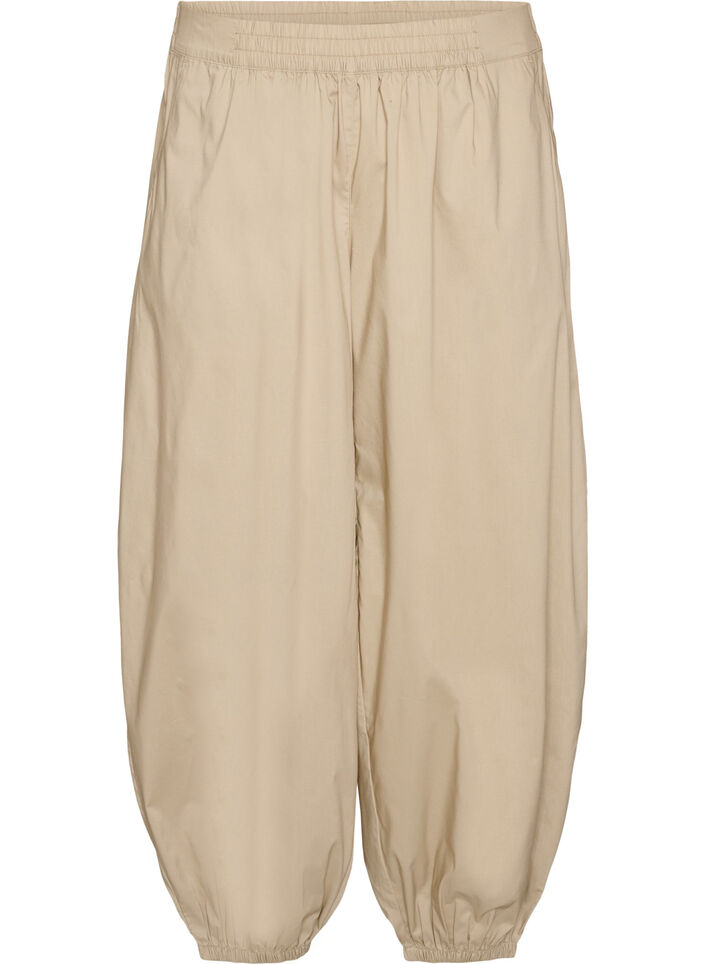 Balloon trousers with pockets and an elasticated waistband, , Packshot image number 0