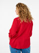 Cotton shirt blouse with a v-neck, Red, Model image number 2