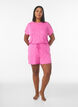 Pyjama shorts in viscose jersey with an all-over print, Pink, Model image number 1