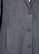 Long wool coat with pockets, Dark Grey Melange, Packshot image number 3
