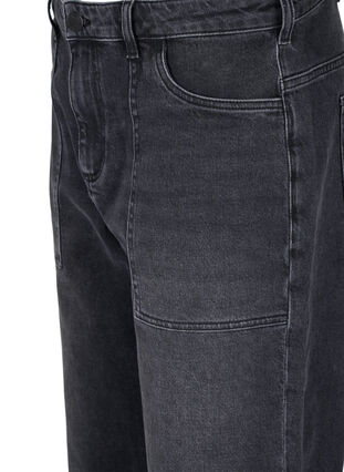 Wide fit high-waisted jeans, Grey Denim, Packshot image number 2