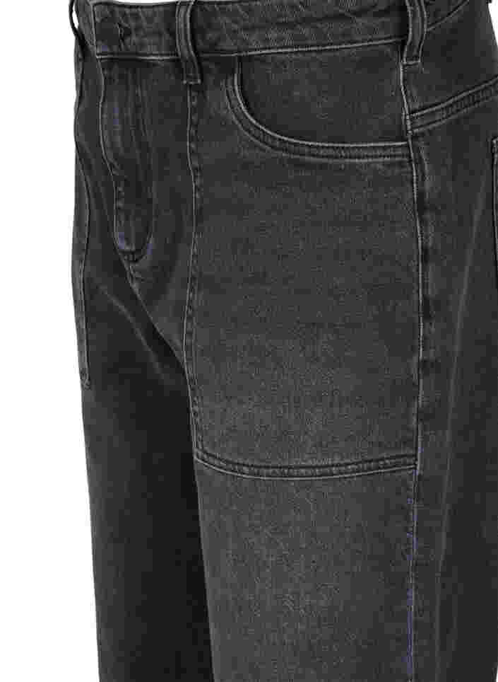 Wide fit high-waisted jeans, Grey Denim, Packshot image number 2