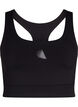 Racerback sports bra, Black, Packshot image number 0