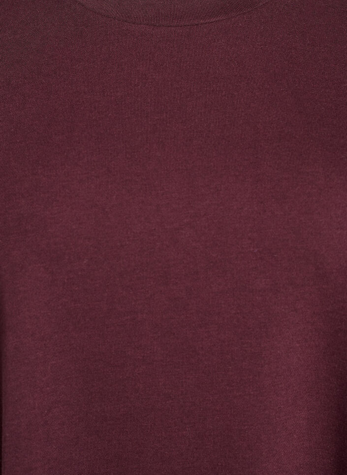 Knee-length jersey dress with pockets and A-line shape, Dark Bordeaux, Packshot image number 2