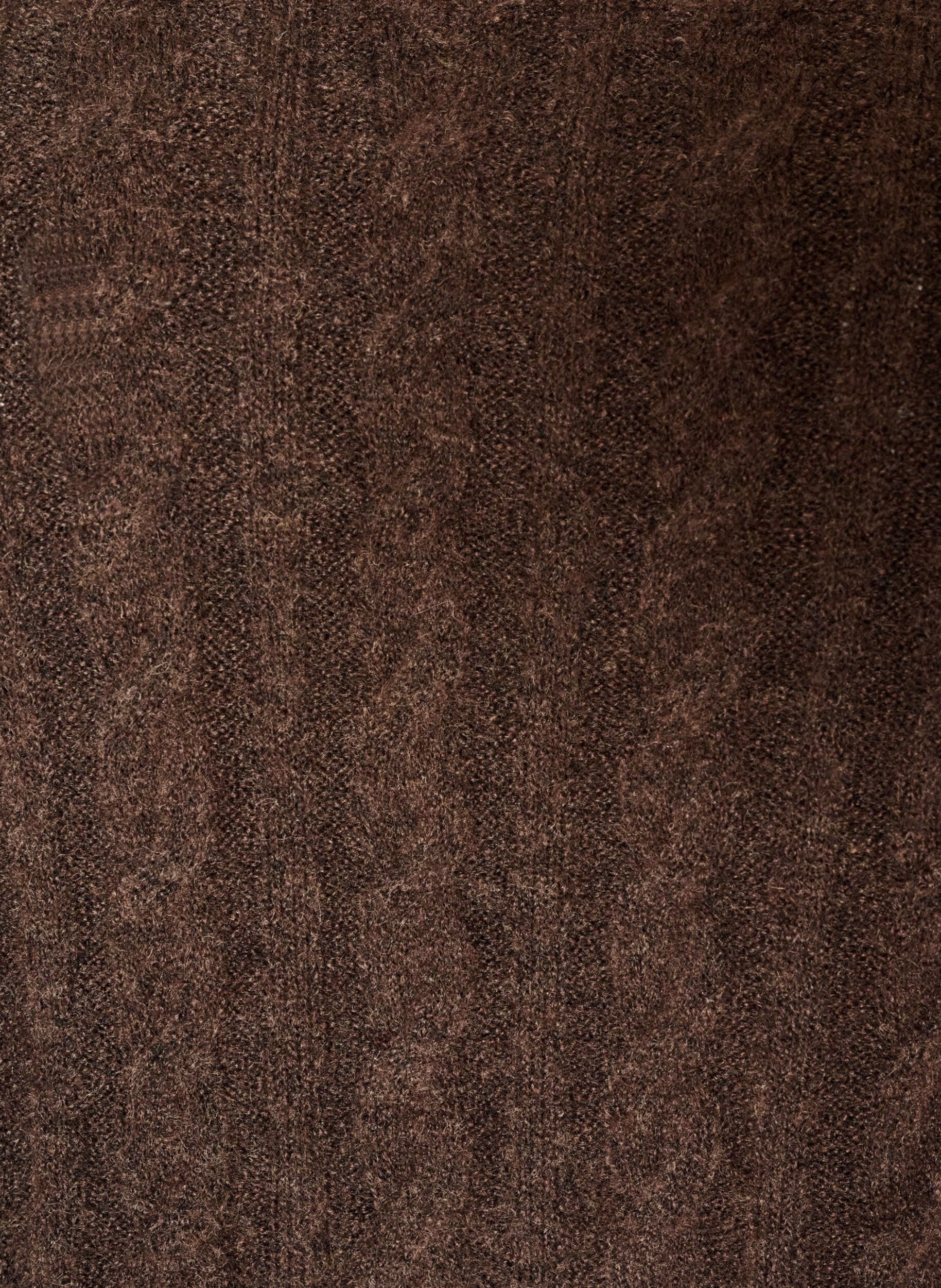 ZizzifashionKnitted blouse with cable knit and V-neck, Brown, Packshot image number 2
