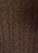 Knitted blouse with cable knit and V-neck, Brown, Packshot image number 2