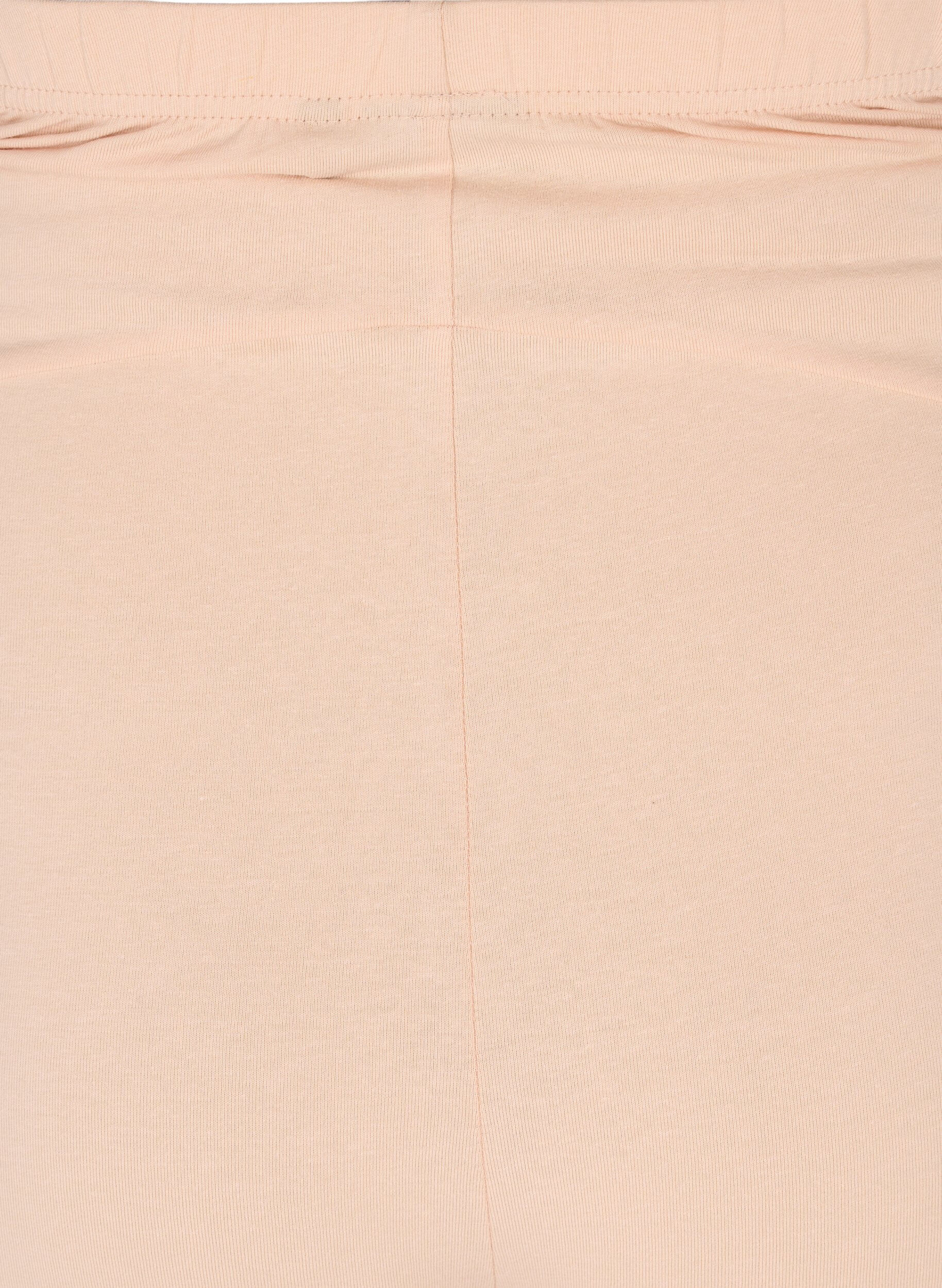 Zizzifashion Cotton tight-fitting maternity shorts, Beige, Packshot image number 3
