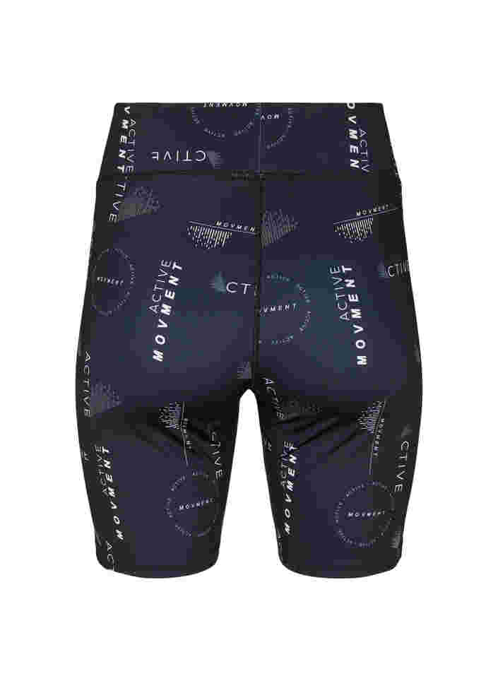 Tight fitting training shorts with print, Logo AOP, Packshot image number 1