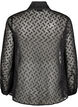 Chiffon blouse with a dotted texture, Black, Packshot image number 1