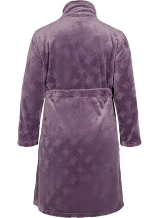 Dressing gown with zip and pockets, Vintage Violet, Packshot image number 1