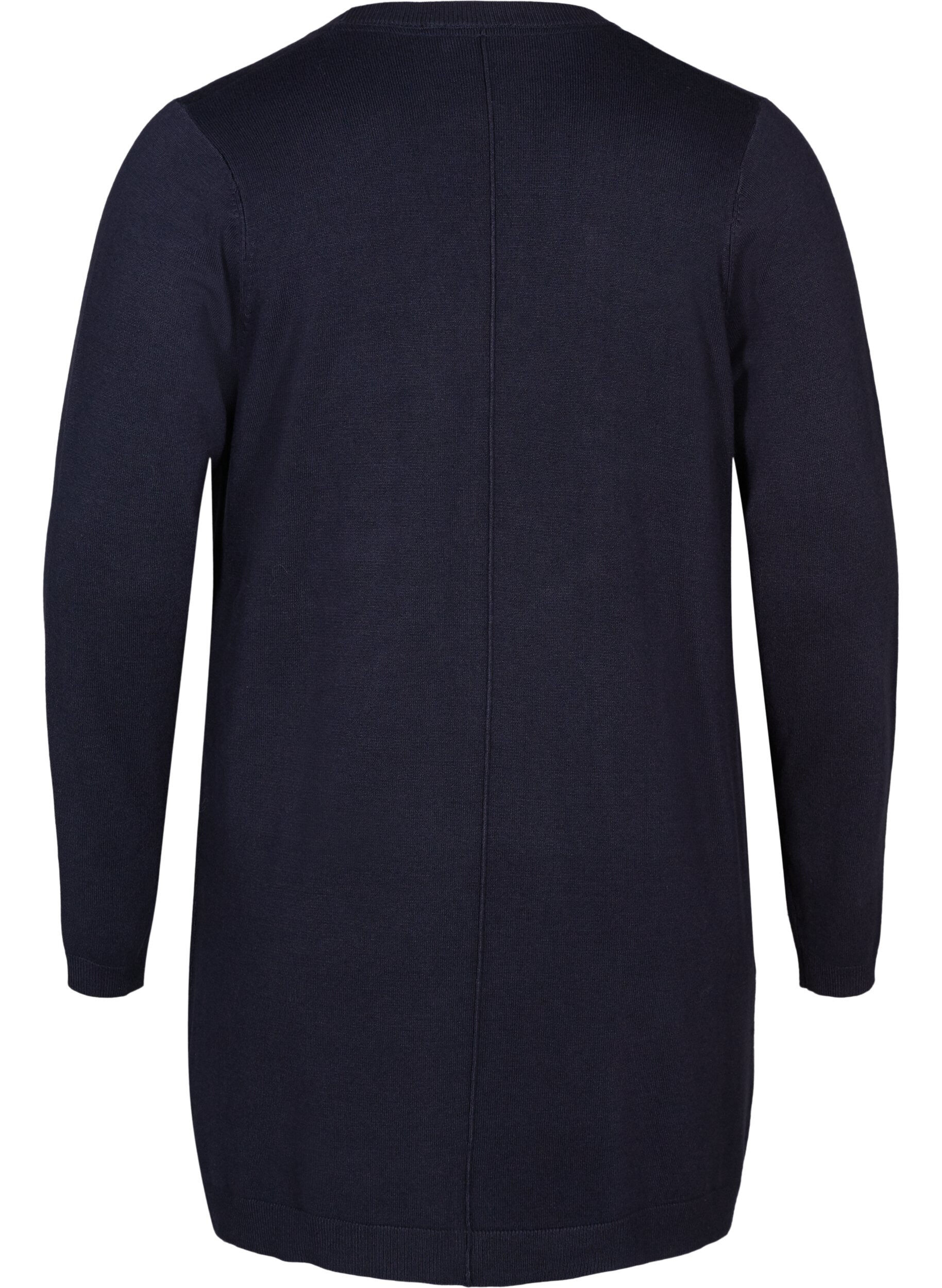 ZizzifashionLong knitted cardigan in a viscose blend, Blue, Packshot image number 1