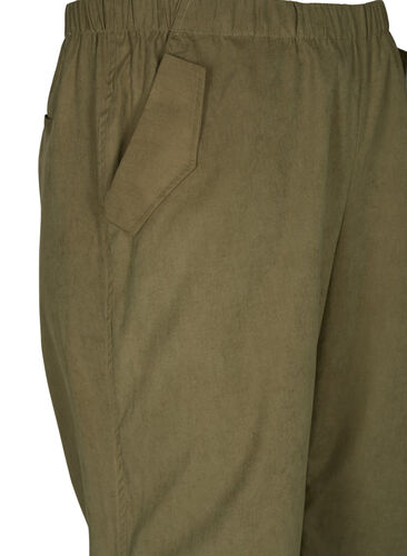 Tapered fit pants with elastic, Martini Olive, Packshot image number 2