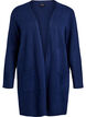 Ribbed Knit Cardigan with Pockets, Blue, Packshot image number 0
