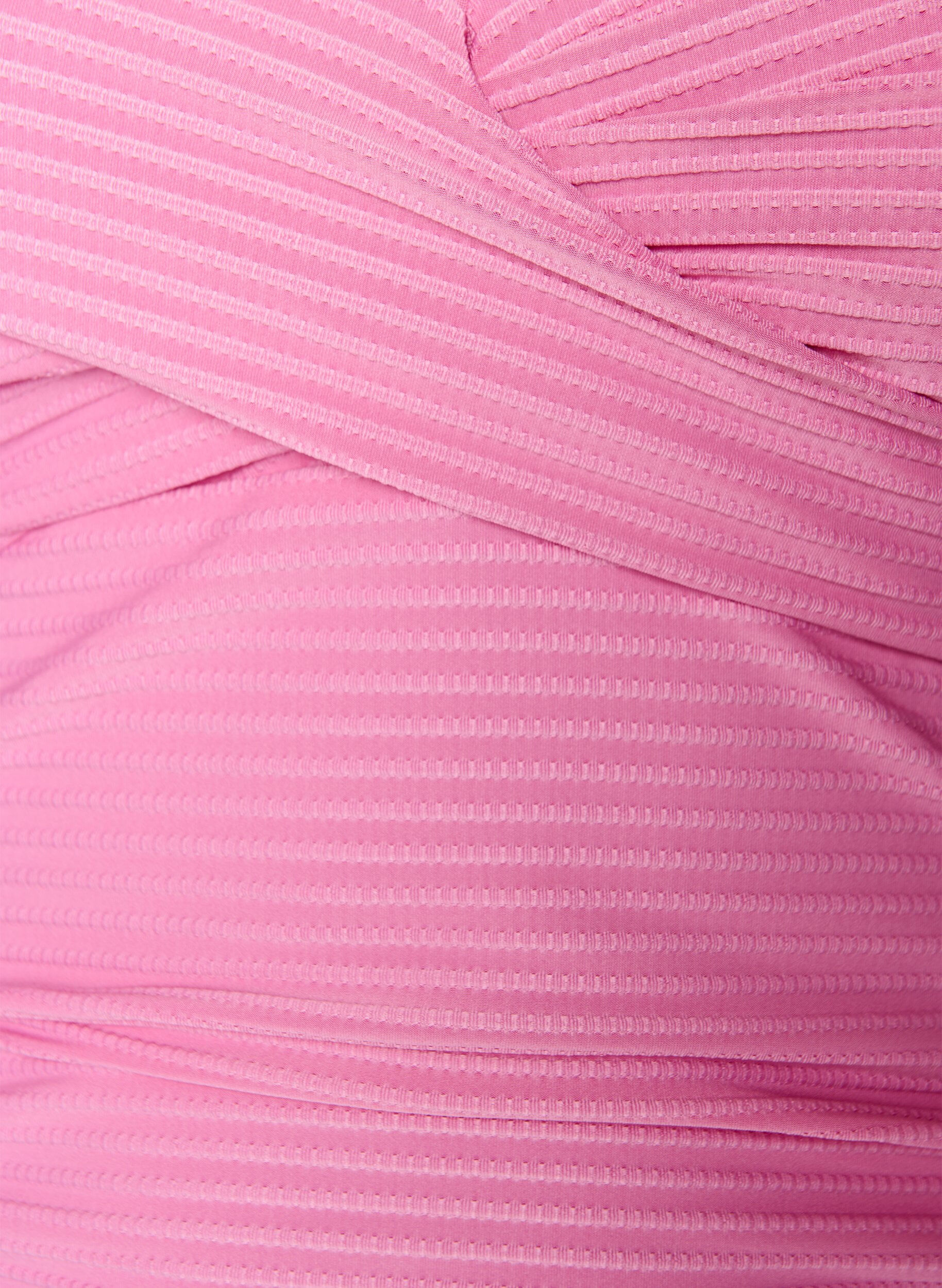 Zizzifashion Swimsuit with texture and criss-cross detail, Pink, Packshot image number 2