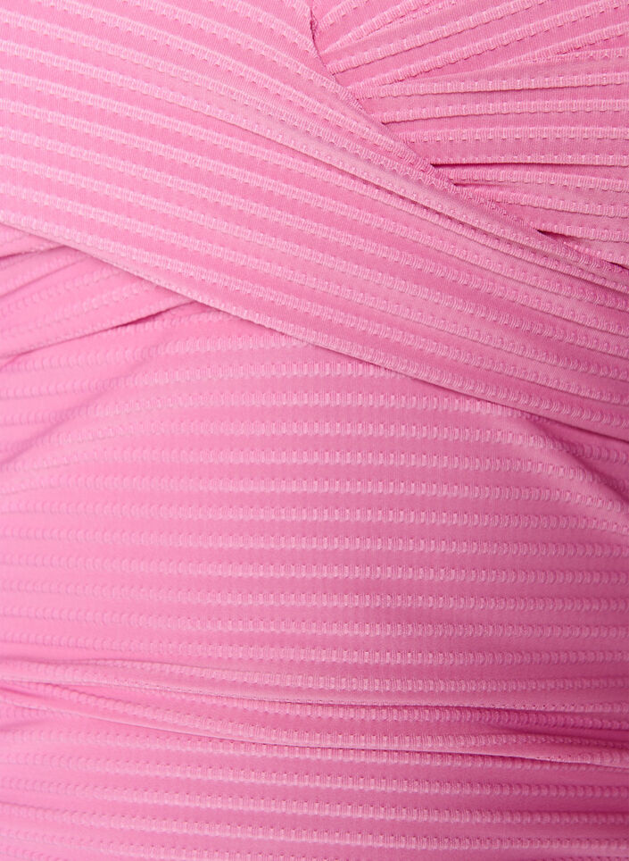 Swimsuit with texture and criss-cross detail, Pink, Packshot image number 2
