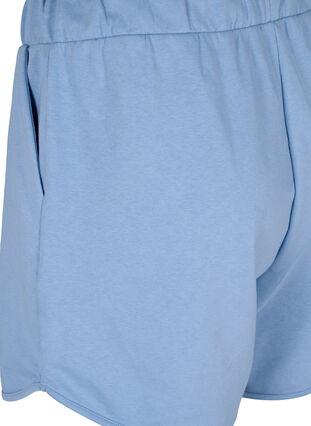 Plain workout shorts with pockets, Faded Denim, Packshot image number 3