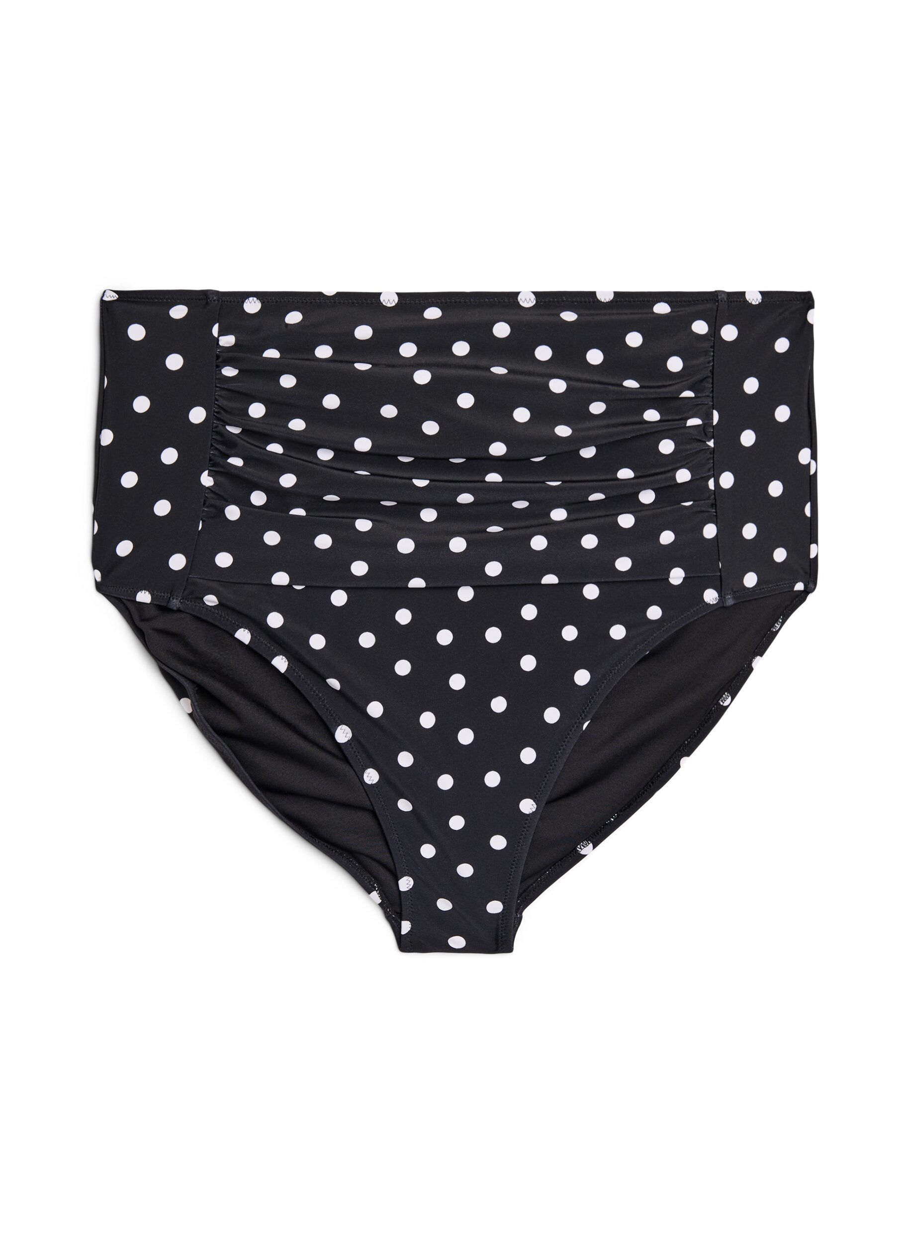 Zizzifashion Bikini briefs with print and a high waist, Black, Packshot image number 0