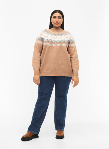 Pullover with pattern, Chipmunk Mel. Comb, Model image number 2