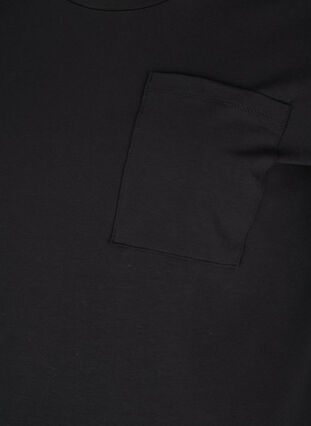 Short-sleeved cotton maternity T-shirt, Black, Packshot image number 2