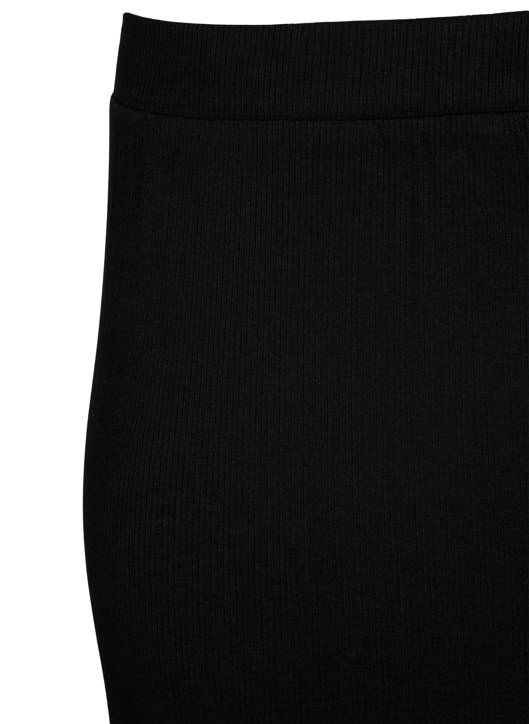 Zizzifashion Slim fit midi skirt in viscose, Black, Packshot image number 2
