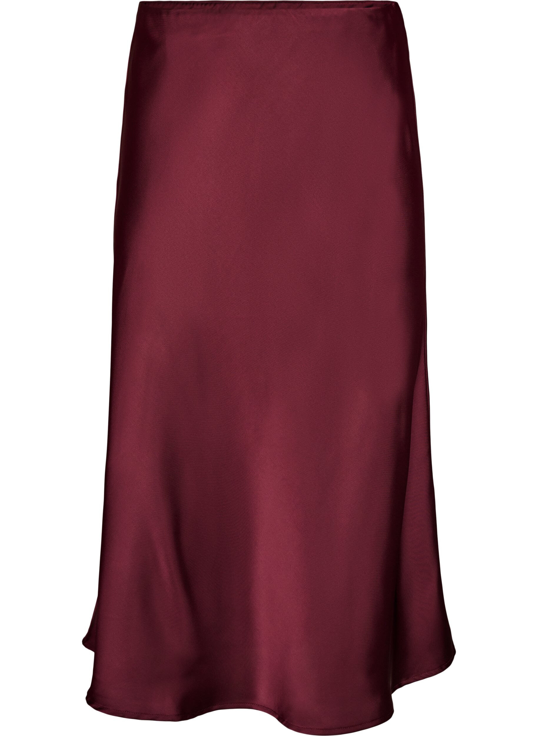 Satin midi skirt