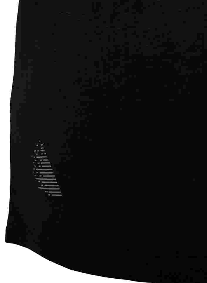 Training t-shirt in viscose with round neckline, Black, Packshot image number 3