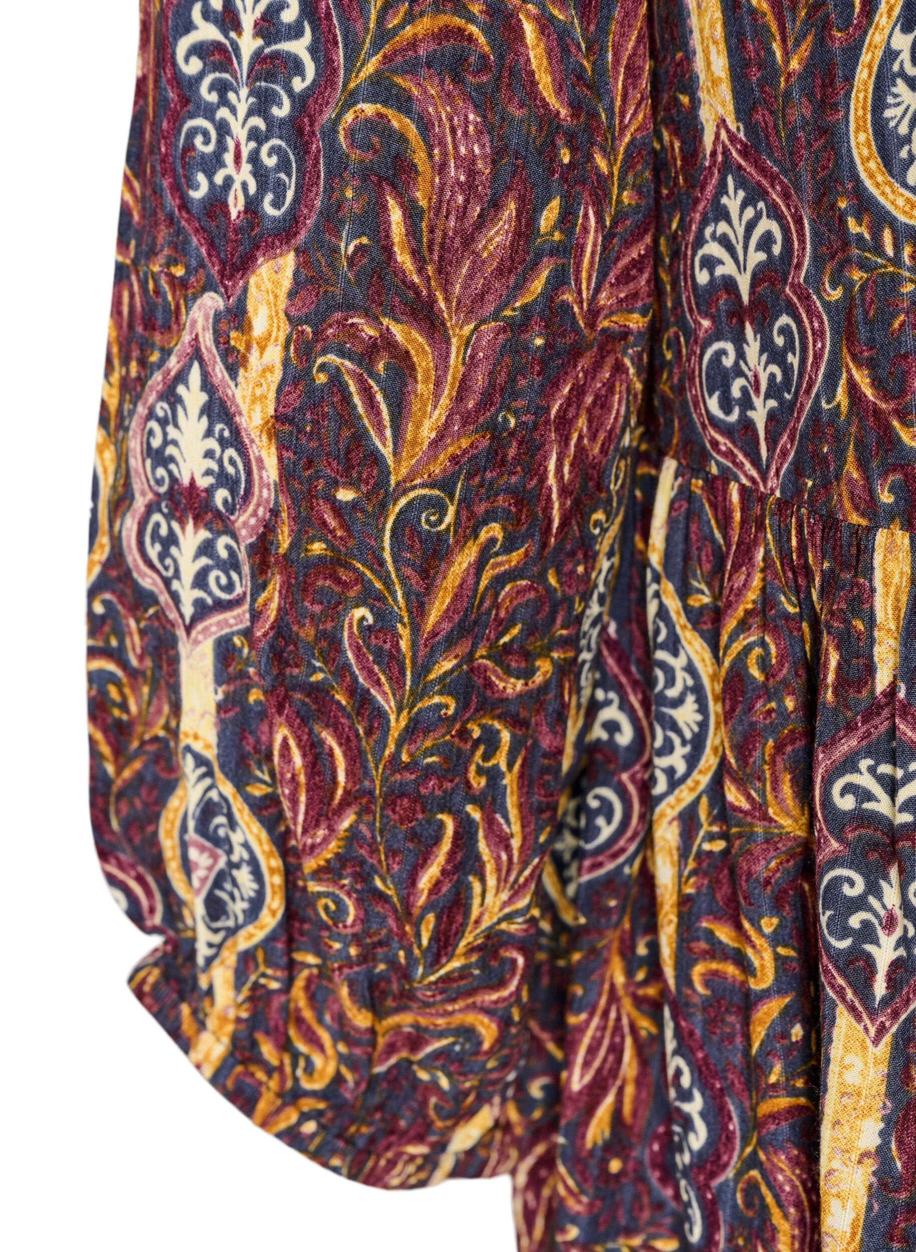 ZizzifashionBlouse with paisley print and lace detail, Purple, Packshot image number 3