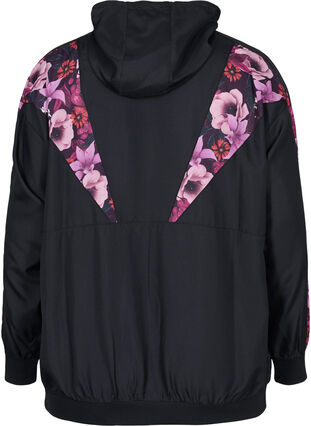 Sports jacket with floral print details, Flower Print, Packshot image number 1