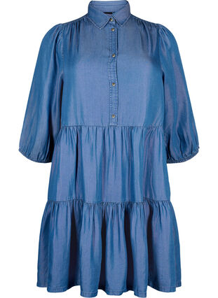mama lyocell denim dress ONLY MATERNITY OLMPEMA MAY DRESS - Denim dress - dark blue denim/dark-blue denim