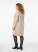 Knee-length jersey dress with a V-neck and collar, Beige, Model image number 2