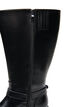 High leather boot with decorative buckles, Black, Packshot image number 3