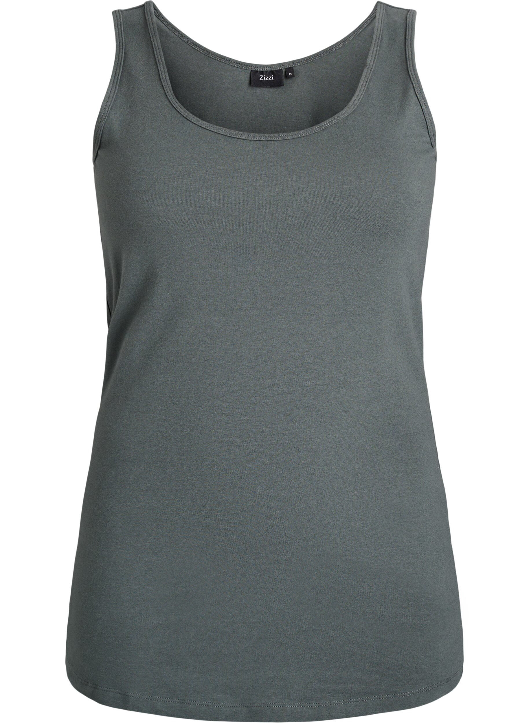 Solid color basic top in cotton