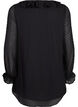 Tunic with ruffles and dotted texture, Black, Packshot image number 1