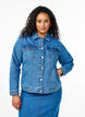 FLASH - Denim jacket in a stretchy cotton blend, Blue, Model image number 0