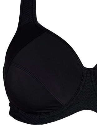CORE, HIGH SUPPORT WIRE BRA - Sports bra with wire, Black, Packshot image number 2