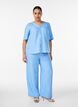 Loose trousers with elasticated waistband and pockets, Light Blue, Model image number 0