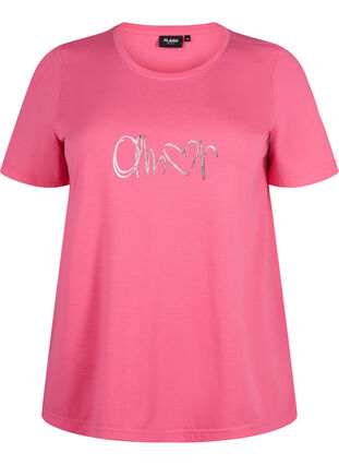 FLASH - T-shirt with motif, Hot Pink Amour, Packshot image number 0