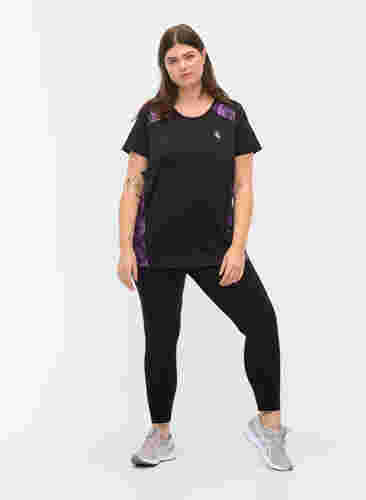 Printed gym t-shirt, Black, Model image number 2
