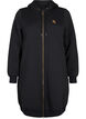 Long quilted sports cardigan with zip, Black, Packshot image number 0